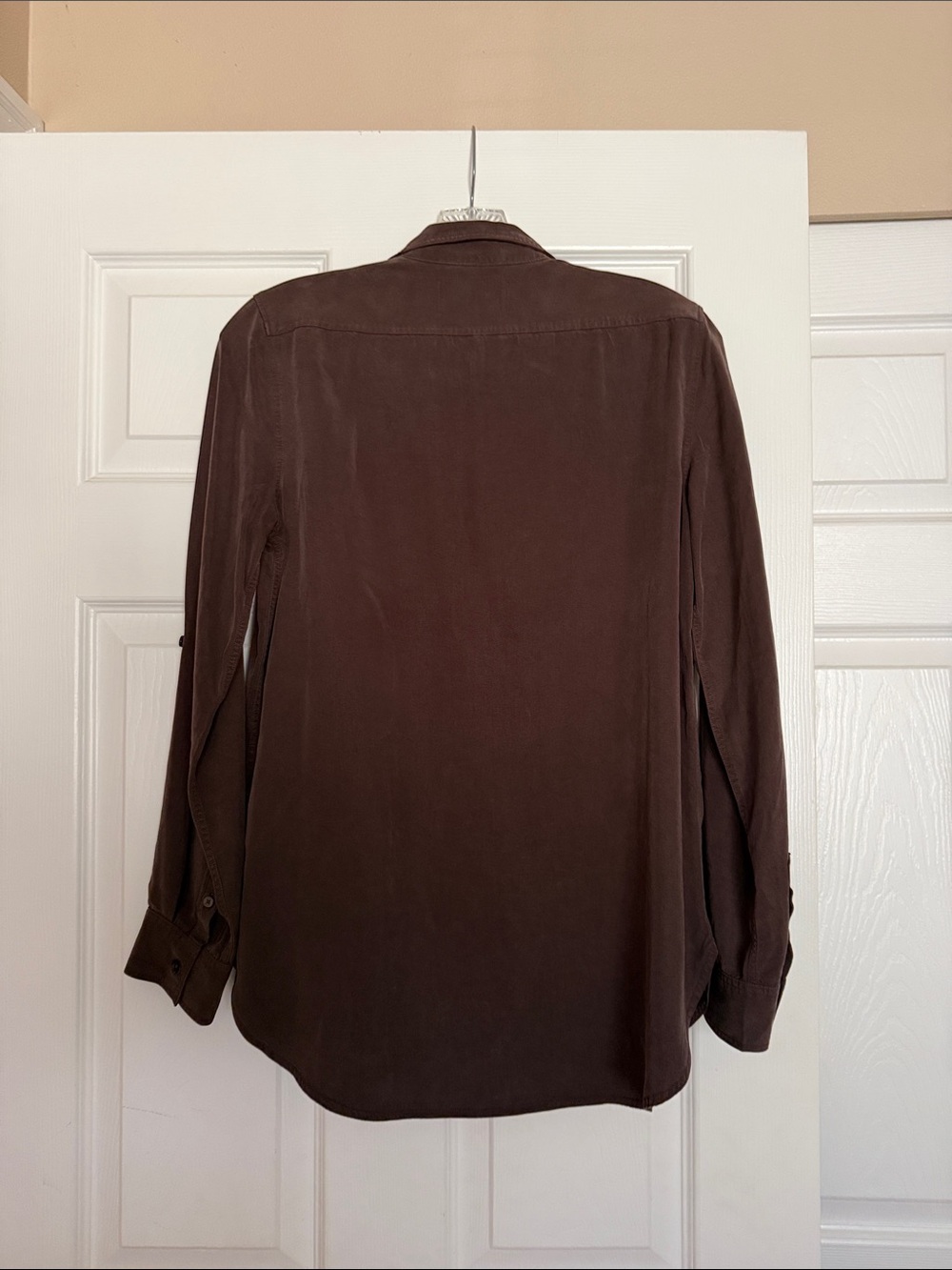Aritzia Babaton Rich Mocha Brown Utility Button Down XS - Picture 4 of 6
